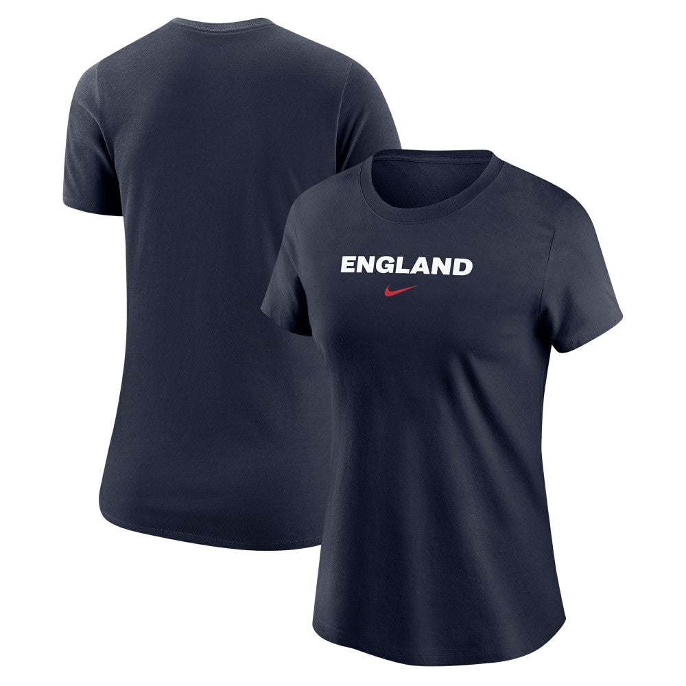 Nike - England National Team Women's Wordmark T-Shirt - Navy