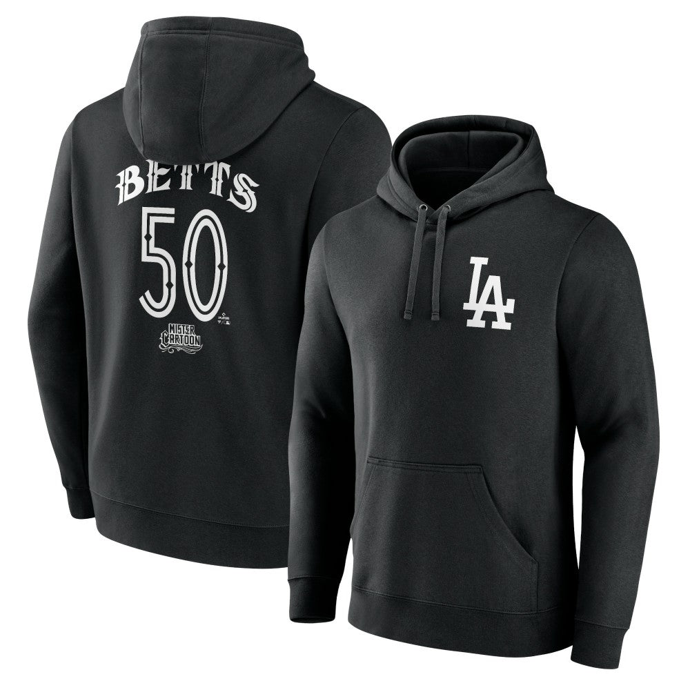 Mookie Betts Los Angeles Dodgers Mister Cartoon Name & Number Pullover Hoodie Outlet