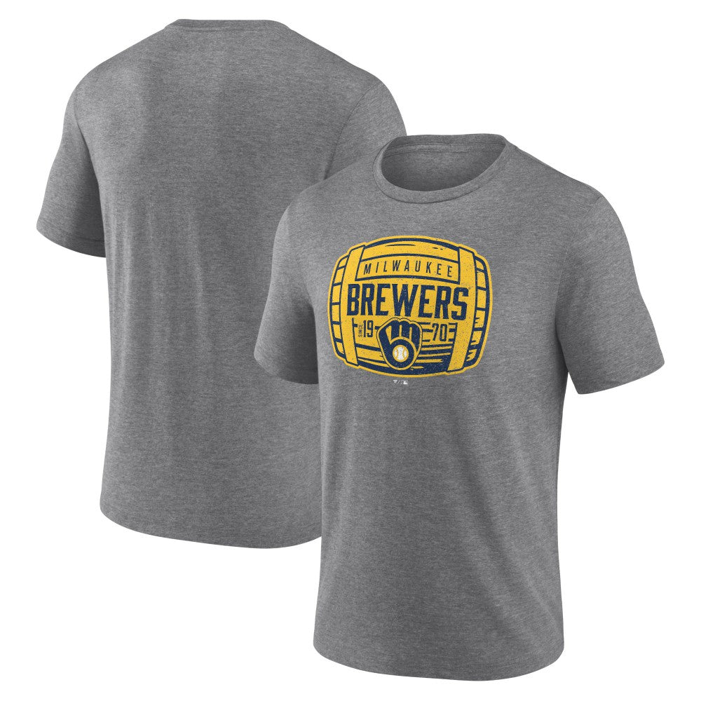 Milwaukee Brewers Barrel Tri-Blend T-Shirt Discount