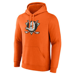 Anaheim Ducks Fanatics Primary Logo Fleece Pullover Hoodie - Orange | Fanatics discount