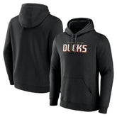 Anaheim Ducks Fanatics Wordmark Logo Fleece Pullover Hoodie - Black | Fanatics Lifestyle