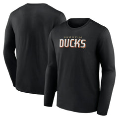 Anaheim Ducks Fanatics Wordmark Logo Long Sleeve T-Shirt - Black | Fanatics discount