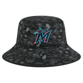 Miami Marlins New Era 2025 Spring Training All Over Print Bucket Hat Sale