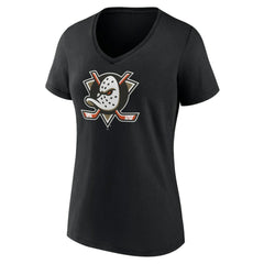 Anaheim Ducks Women's Primary Logo V-Neck T-Shirt – Black | NHL sale