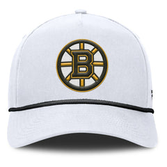 Boston Bruins Fanatics Rope A-Frame Adjustable Hat - White | Fanatics Clearance