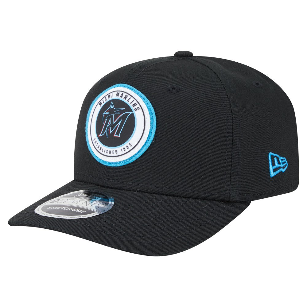 Miami Marlins New Era Circle Patch 9SEVENTY Stretch-Snap Hat Sale