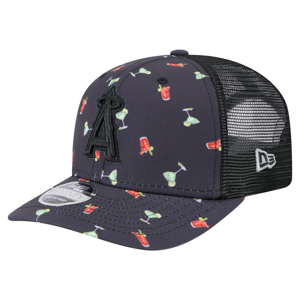 Los Angeles Angels New Era Adventure Drinks Pattern 9SEVENTY Stretch-Snap Hat Online