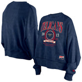 New Era New Orleans Pelicans Women's Throwback Vintage Enzyme Wash Oversized Boxy Pullover Sweatshirt Navy