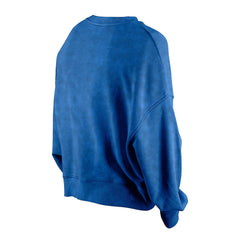 New Era Philadelphia 76ers Women's Throwback Vintage Enzyme Wash Oversized Boxy Pullover Sweatshirt Royal