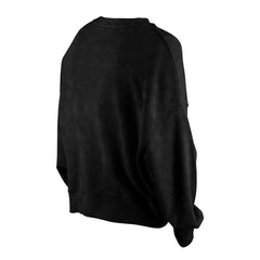 New Era Brooklyn Nets Women's Throwback Vintage Enzyme Wash Oversized Boxy Pullover Sweatshirt Black
