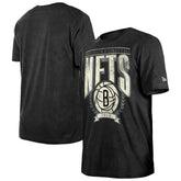 New Era Brooklyn Nets Throwback Vintage Boxy Mineral Wash T-Shirt Black
