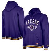 New Era Los Angeles Lakers Throwback Vintage Pullover Hoodie Purple
