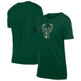 New Era Milwaukee Bucks Women's Glam Game Flower T-Shirt Hunter Green