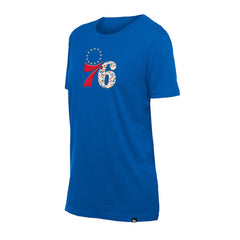 New Era Philadelphia 76ers Women's Glam Game Flower T-Shirt Royal