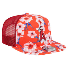 Los Angeles Angels New Era Adventure Pattern Golfer Trucker Snapback Hat Discount