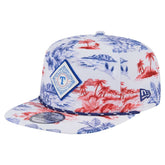 Texas Rangers New Era Printed Island Golfer Snapback Hat Outlet