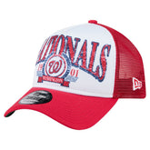 Washington Nationals New Era Distressed 9FORTY A-Frame Adjustable Trucker Hat for sale