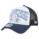 New York Yankees New Era Distressed 9FORTY A-Frame Adjustable Trucker Hat Outlet