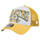 Pittsburgh Pirates New Era Distressed 9FORTY A-Frame Adjustable Trucker Hat Discount