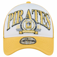 Pittsburgh Pirates New Era Distressed 9FORTY A-Frame Adjustable Trucker Hat Discount
