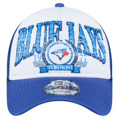 Toronto Blue Jays New Era Distressed 9FORTY A-Frame Adjustable Trucker Hat Online