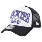 Colorado Rockies New Era Distressed 9FORTY A-Frame Adjustable Trucker Hat Discount