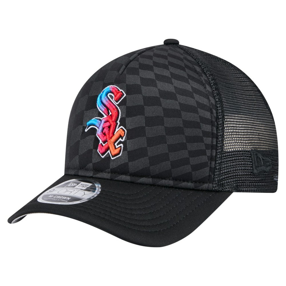 Chicago White Sox New Era Gradient 9FORTY A-Frame M-Crown Trucker Adjustable Hat Outlet