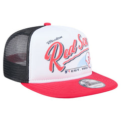 Boston Red Sox New Era Retro Script Trucker 9FIFTY Snapback Hat Discount