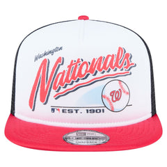 Washington Nationals New Era Retro Script Trucker 9FIFTY Snapback Hat Discount