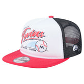 Minnesota Twins New Era Retro Script Trucker 9FIFTY Snapback Hat Near Me