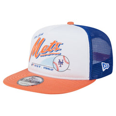 New York Mets New Era Retro Script Trucker 9FIFTY Snapback Hat Online
