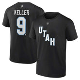 Clayton Keller Utah Mammoth Fanatics Authentic Stack Name & Number T-Shirt - Black | Fanatics sale