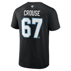 Lawson Crouse Utah Mammoth Fanatics Authentic Stack Name & Number T-Shirt - Black | Fanatics on sale