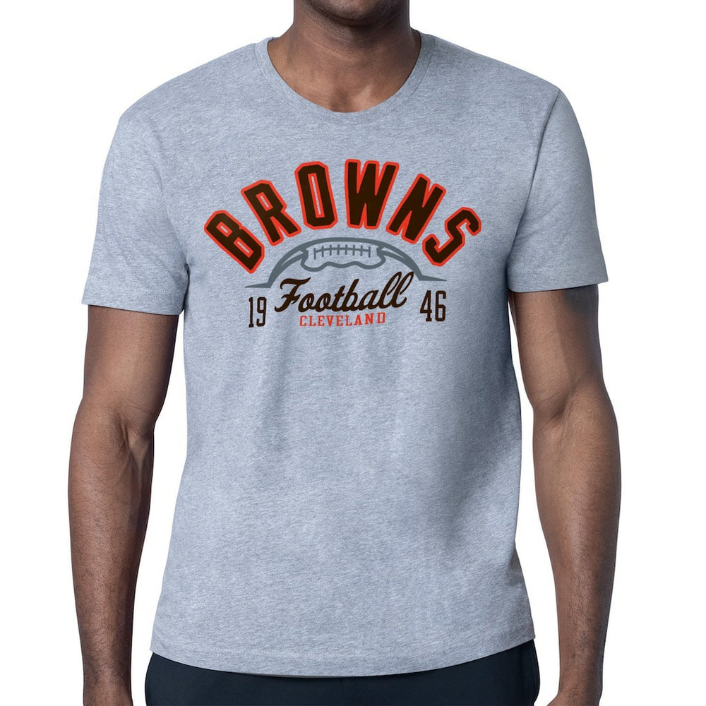Cleveland Browns Starter Half Ball Logo T-Shirt - Heather Gray - NFL