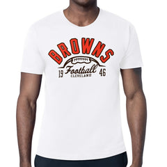 Cleveland Browns Starter Half Ball Logo T-Shirt - White - NFL