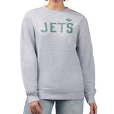 New York Jets G-III 4Her by Carl Banks Women's Dot Print Fleece Pullover Sweatshirt - Heather Gray - NFL