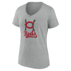 Cincinnati Reds Women's Fastball V-Neck T-Shirt Outlet
