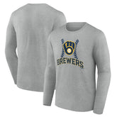 Milwaukee Brewers Fastball Long Sleeve T-Shirt Discount