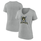 Milwaukee Brewers Women's Fastball V-Neck T-Shirt Near Me