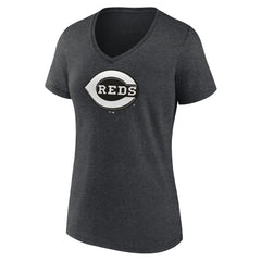 Cincinnati Reds Women's Monochrome V-Neck T-Shirt Discount