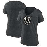 Milwaukee Brewers Women's Monochrome V-Neck T-Shirt Online