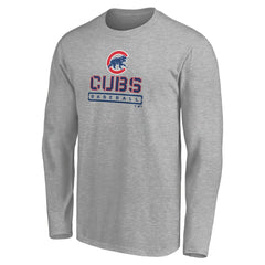 Chicago Cubs Evanston Stencil Long Sleeve T-Shirt Online
