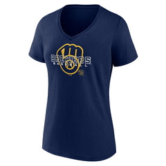 Milwaukee Brewers Women's Stellar V-Neck T-Shirt for sale