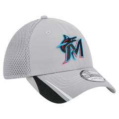 Miami Marlins New Era Linear 39THIRTY Flex Hat Outlet
