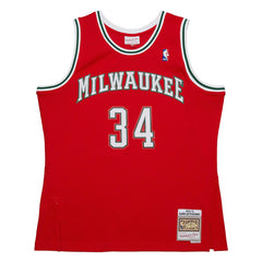 Mitchell & Ness Giannis Antetokounmpo Milwaukee Bucks 2014/15 Hardwood Classics Swingman Jersey Red