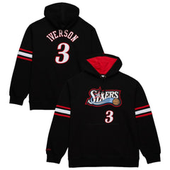 Mitchell & Ness Allen Iverson Philadelphia 76ers Name & Number Pullover Hoodie Black