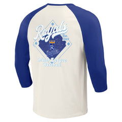 Kansas City Royals Darius Rucker Collection by Fanatics Cooperstown Collection Raglan 3/4-Sleeve T-Shirt Outlet