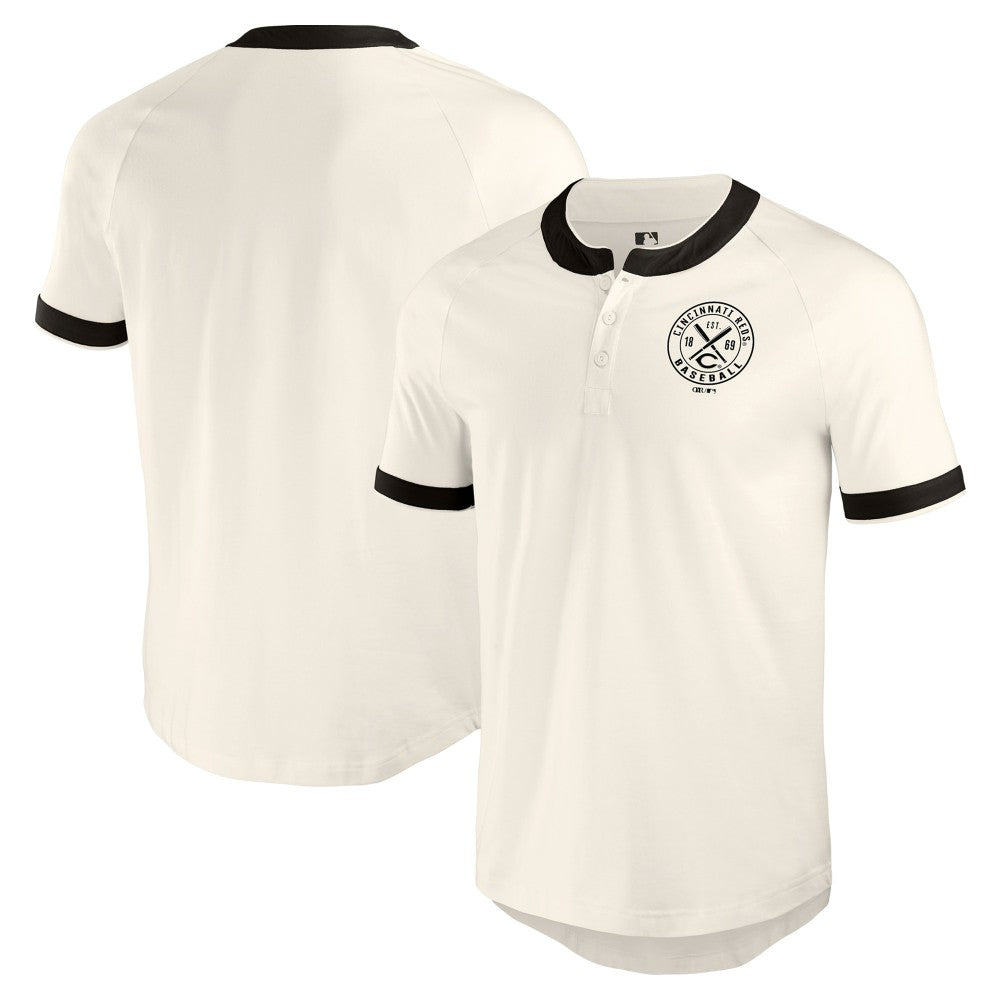 Cincinnati Reds Darius Rucker Collection by Fanatics Henley Raglan T-Shirt Sale