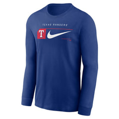 Texas Rangers Nike Local Logo Swoosh Lockup Long Sleeve T-Shirt Near Me
