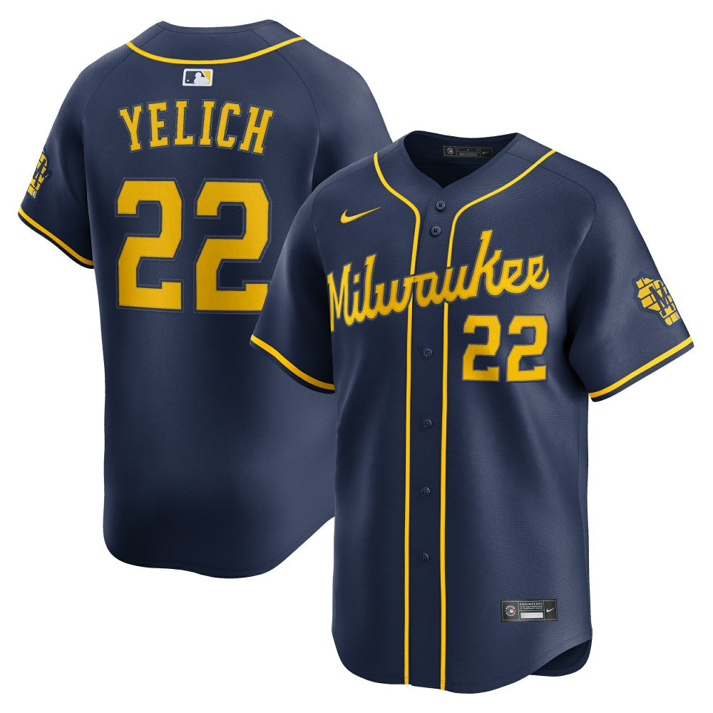 Christian Yelich Milwaukee Brewers Nike Alternate Limited Jersey for sale